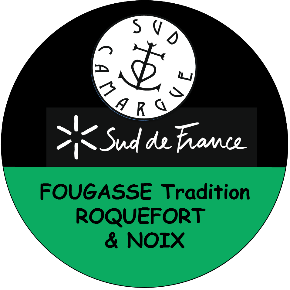 étiquette de la fougasse tradition roquefort et noix
